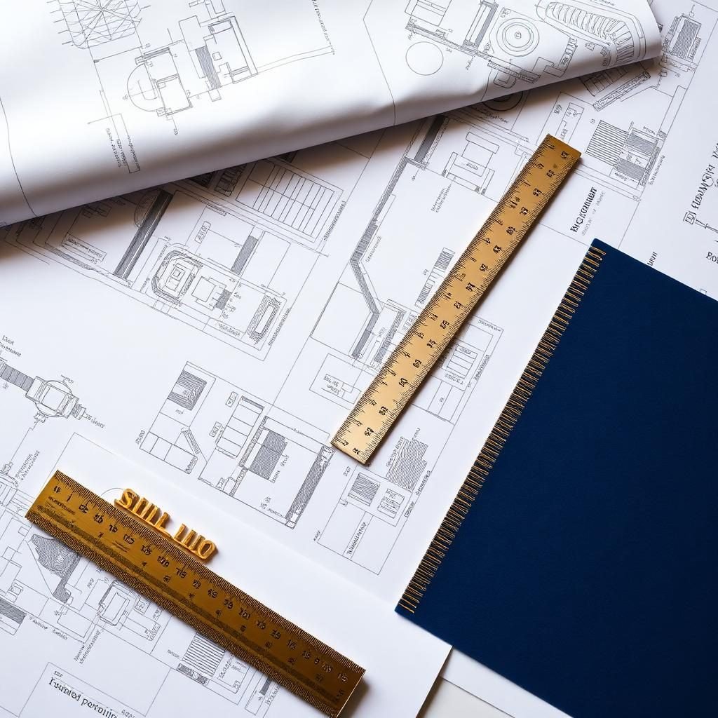 Blueprints with financial schematics