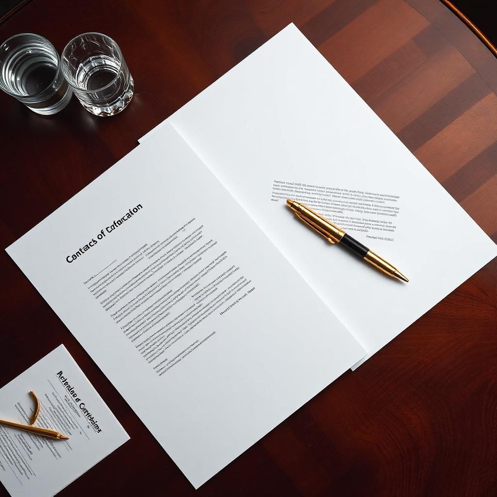 Professionals reviewing contract